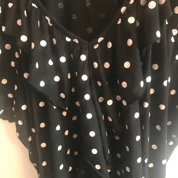 Polka Dot Ruffle Blouse - Picture 2 of 5